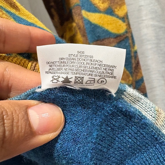 Tory Burch Blue and Yellow Floral Bomber Jacket - Picture 6 of 8